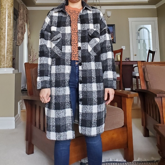 Oversized black plaid jacket - Picture 11 of 11